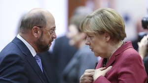 Werden sie sich einig? Martin Schulz und Angela Merkel.